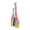 15" Multicolor Ceramic Giraffe Sculpture with Rainbow Shimmer Finish